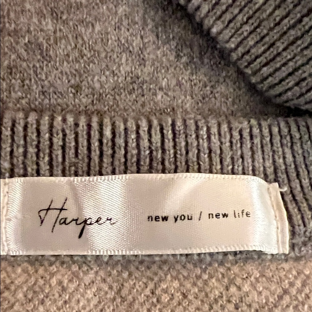 Harper Charcoal Floral Knit  preppy Vest - Picture 4 of 8